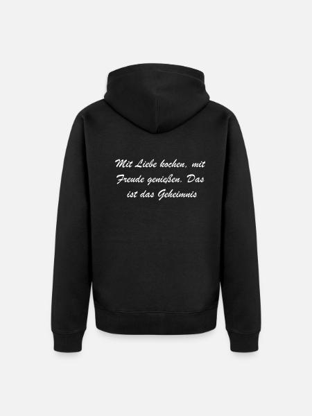 Love Kitchen Gift - Unisex Premium Organic Zip Hoodie - black