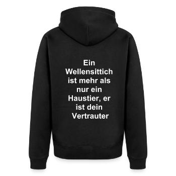 Cadeau personnalisé pour les amoureux des animaux - Veste à capuche bio Premium Unisexe - noir - Dos - Nico (187cm)