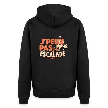 Je Peux Pas J'ai Escalade Cadeau Grimpeur Montagne - Veste à capuche bio Premium Unisexe - noir - Dos - Nico (187cm)