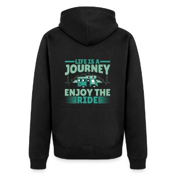 Van Life Camping Voyage Camping-car Camping-car - Veste à capuche bio Premium Unisexe - noir - Dos - Nico (187cm)