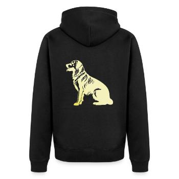 Silhouette de chien Golden Retriever - Veste à capuche bio Premium Unisexe - noir - Dos - Nico (187cm)