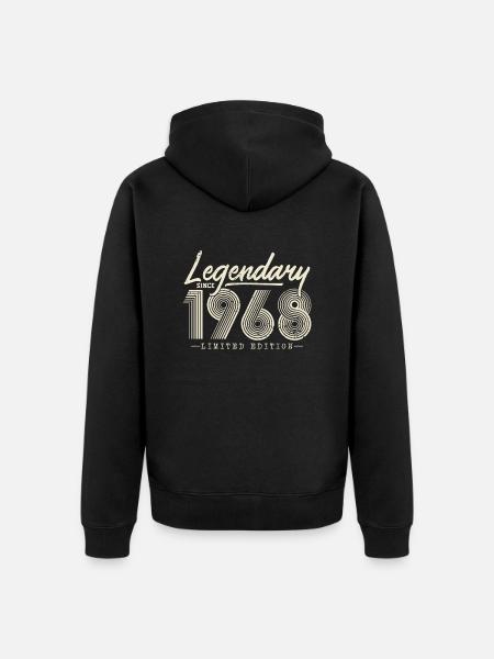 Legendary since 1968 - Unisex Premium Organic Zip Hoodie - black