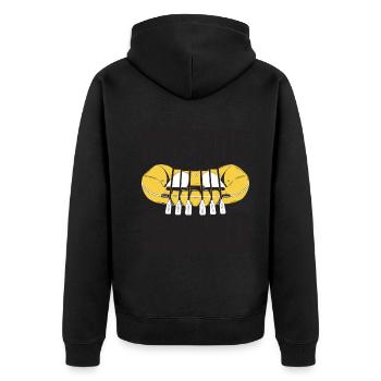 Rafting Squad Outfit for Teams Boating Mountains - Unisex Premium Organic Zip Hoodie - black - Back - Nico (187cm)