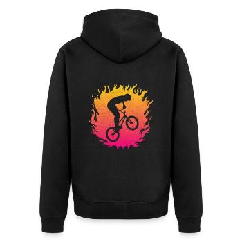 BMX Freestyle Rider Vélo BMX Vélo - Veste à capuche bio Premium Unisexe - noir - Dos - Nico (187cm)