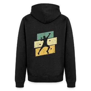 Escalade de bloc Boulder Climbers Alpinistes - Veste à capuche bio Premium Unisexe - noir - Dos - Nico (187cm)