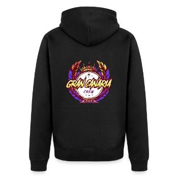 Gran Canaria Crew Coloré - Veste à capuche bio Premium Unisexe - noir - Dos - Nico (187cm)