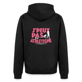 Je Peux Pas J'ai Athlétisme Cadeau De Sport - Veste à capuche bio Premium Unisexe - noir - Dos - Nico (187cm)