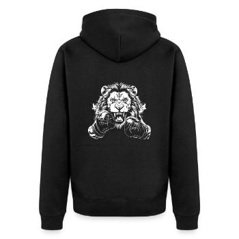 Lion Boxing Fighter MMA - Veste à capuche bio Premium Unisexe - noir - Dos - Nico (187cm)