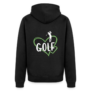 Sport Heart Golf - Veste à capuche bio Premium Unisexe - noir - Dos - Nico (187cm)