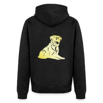Silhouette de chien rottweiler - Veste à capuche bio Premium Unisexe - noir - Dos - Nico (187cm)