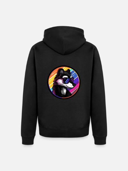 Skunk Cool Comic - Unisex Premium Organic Zip Hoodie - black