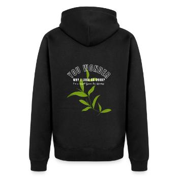 JE SUIS UN BUVEUR DE THÉ VERT SECRET SENCHATEE TEE - Veste à capuche bio Premium Unisexe - noir - Dos - Nico (187cm)