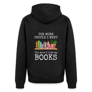 Pour les amateurs de livres et les amateurs de lecture. Lire le livre - Veste à capuche bio Premium Unisexe - noir - Dos - Nico (187cm)