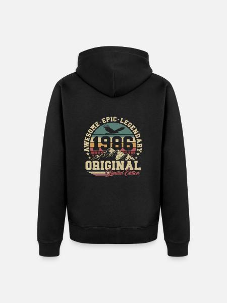 Original 1986 Jahrgang Geburtstag Geschenk Retro - Ekologisk premiumluvjack unisex - svart