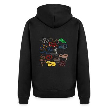 Snake Lover Gifts, Reptile Lover Snake Tees - Veste à capuche bio Premium Unisexe - noir - Dos - Nico (187cm)