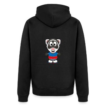 FRETTCHEN - INLINE SKATES - INLINER - SPORT - TIER - Unisex Premium Bio Zip Hoodie - Schwarz - Hinten - Nico (187cm)