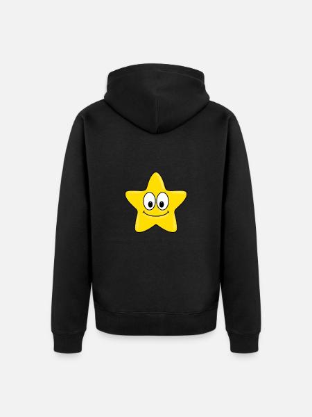 STERN - KINDER - BABYS - GESCHENKIDEEN - Unisex Premium Bio Zip Hoodie - Schwarz