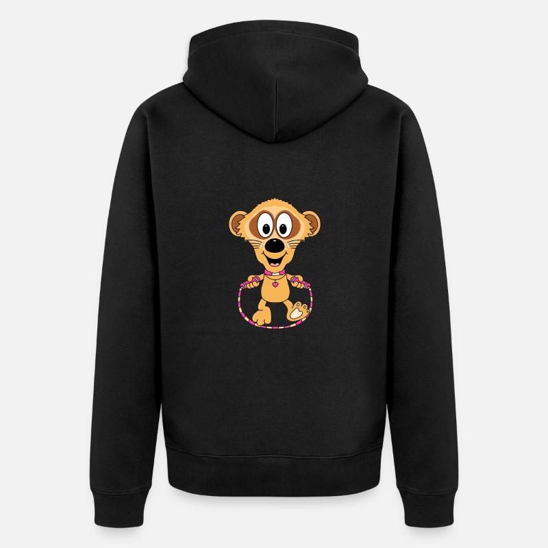 SPRINGSEIL - ERDMÄNNCHEN - SEILSPRINGEN - BABY - Unisex Premium Bio Zip Hoodie - Schwarz