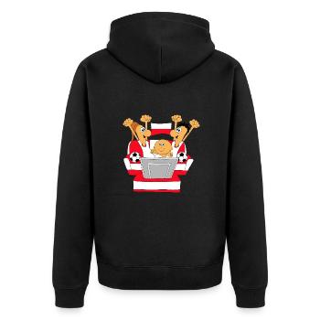 FANS - FUßBALL - WELTMEISTERSCHAFT - POLEN - Unisex Premium Bio Zip Hoodie - Schwarz - Hinten - Nico (187cm)