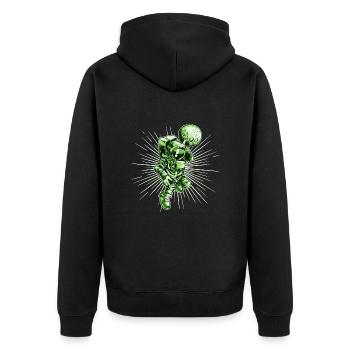 Fusée astronaute spatiale - Veste à capuche bio Premium Unisexe - noir - Dos - Nico (187cm)