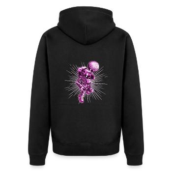 Astronaute de basketball - Veste à capuche bio Premium Unisexe - noir - Dos - Nico (187cm)