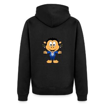 ZAUBERER - ZAUBERN - ZAUBEREI - SCHAF - TIER - Unisex Premium Bio Zip Hoodie - Schwarz - Hinten - Nico (187cm)