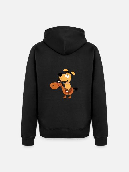 REITEN - HUND - TIERE - REITER - REITERIN - PONY - Unisex Premium Bio Zip Hoodie - Schwarz
