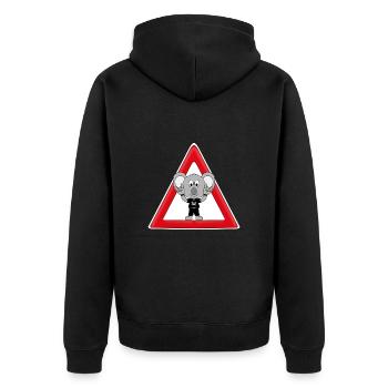 KOALA - FESTIVAL - Unisex Premium Bio Zip Hoodie - Schwarz - Hinten - Nico (187cm)