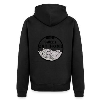 Chats maison chat maison - Veste à capuche bio Premium Unisexe - noir - Dos - Nico (187cm)