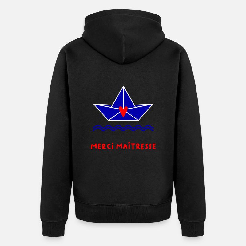 MAÎTRESSE. MERCI. MERCI MAÎTRESSE - Veste à capuche bio Premium Unisexe - noir