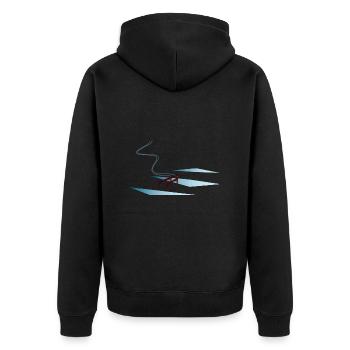 Skieur dans une crevasse - Veste à capuche bio Premium Unisexe - noir - Dos - Nico (187cm)