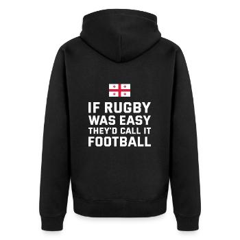 Si le rugby était facile, ils l’appelleraient rugby de football - Veste à capuche bio Premium Unisexe - noir - Dos - Nico (187cm)