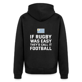 Ils appelleraient ça Football Uruguay Rugby - Veste à capuche bio Premium Unisexe - noir - Dos - Nico (187cm)