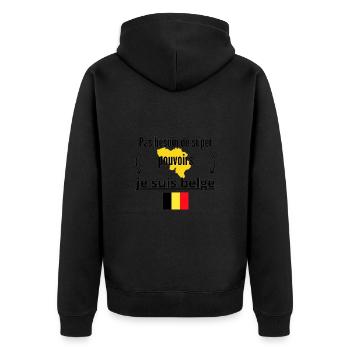 Je suis belge - Veste à capuche bio Premium Unisexe - noir - Dos - Nico (187cm)