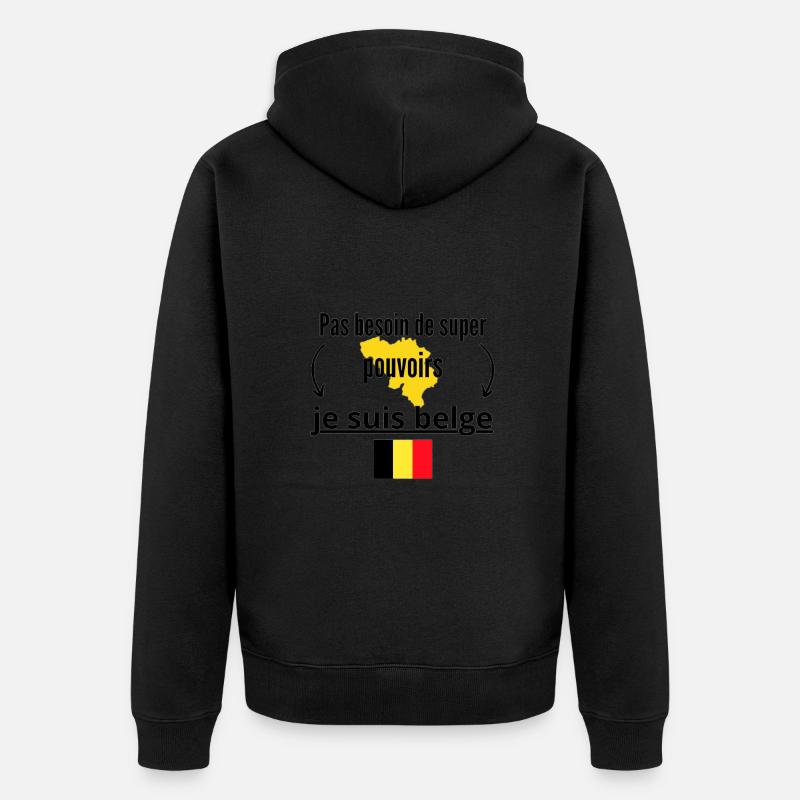 Je suis belge - Veste à capuche bio Premium Unisexe - noir