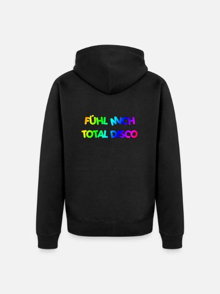 FÜHL MICH DISCO - Unisex Premium Bio Zip Hoodie - Schwarz