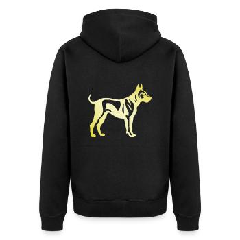 Silhouette de chien Bull Terrier - Veste à capuche bio Premium Unisexe - noir - Dos - Nico (187cm)