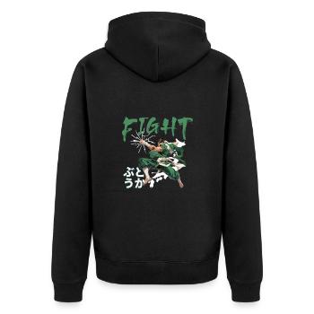 Fight for Your Fate - Martial Artist - Unisex Premium Organic Zip Hoodie - black - Back - Nico (187cm)