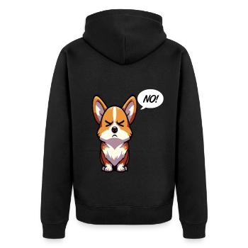 Pas de Corgi Corgi Gallois Corgi Corgi Propriétaire Corgi Corgi - Veste à capuche bio Premium Unisexe - noir - Dos - Nico (187cm)