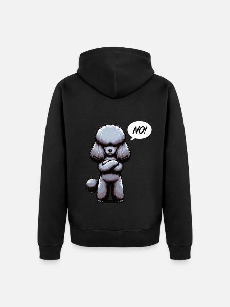 No Pudel Pudelbesitzer Pudelliebhaber Pudelhund - Unisex Premium Bio Zip Hoodie - Schwarz