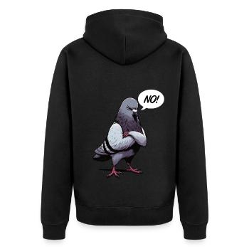No pigeon pigeons pigeon fanciers pigeon fanciers - Unisex Premium Organic Zip Hoodie - black - Back - Nico (187cm)