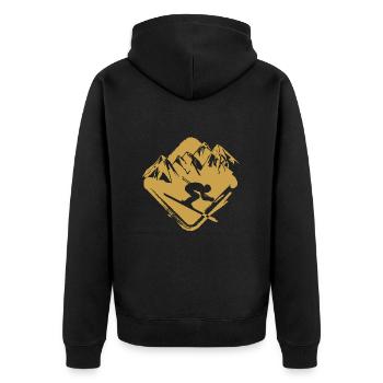 ski - Veste à capuche bio Premium Unisexe - noir - Dos - Nico (187cm)
