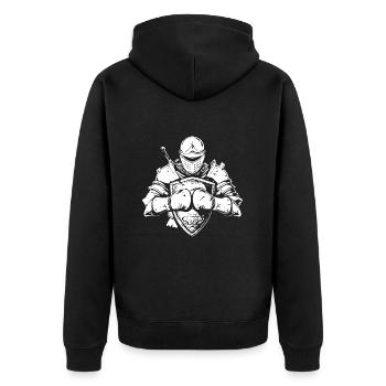 Knight Boxer Boxe MMA - Veste à capuche bio Premium Unisexe - noir - Dos - Nico (187cm)
