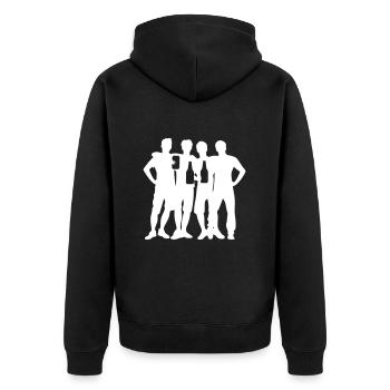 Junggesellen Party Gruppe Urlaub Jga - Unisex Premium Bio Zip Hoodie - Schwarz - Hinten - Nico (187cm)