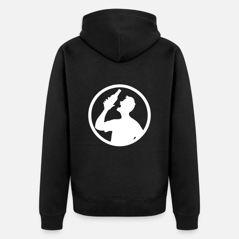 Boire de l’alcool - Veste à capuche bio Premium Unisexe - noir