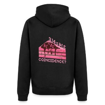 Math 3.14 = Pie - Coincidence? Pi - Unisex Premium Organic Zip Hoodie - black - Back - Nico (187cm)