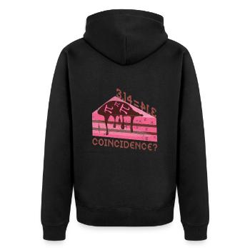 Math 3.14 = Pie - Coincidence? Pi - Unisex Premium Organic Zip Hoodie - black - Back - Nico (187cm)