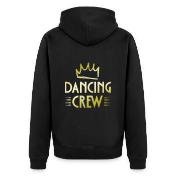 Dancing Crew - Unisex Premium Bio Zip Hoodie - Schwarz - Hinten - Nico (187cm)