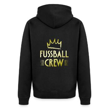 Équipe de football - Veste à capuche bio Premium Unisexe - noir - Dos - Nico (187cm)