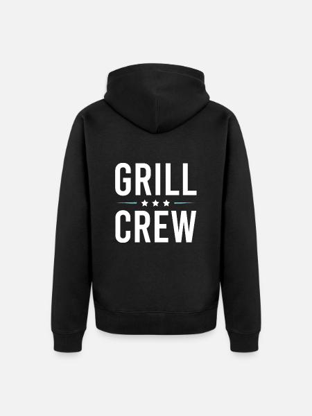 Grill Crew - Unisex Premium Organic Zip Hoodie - black